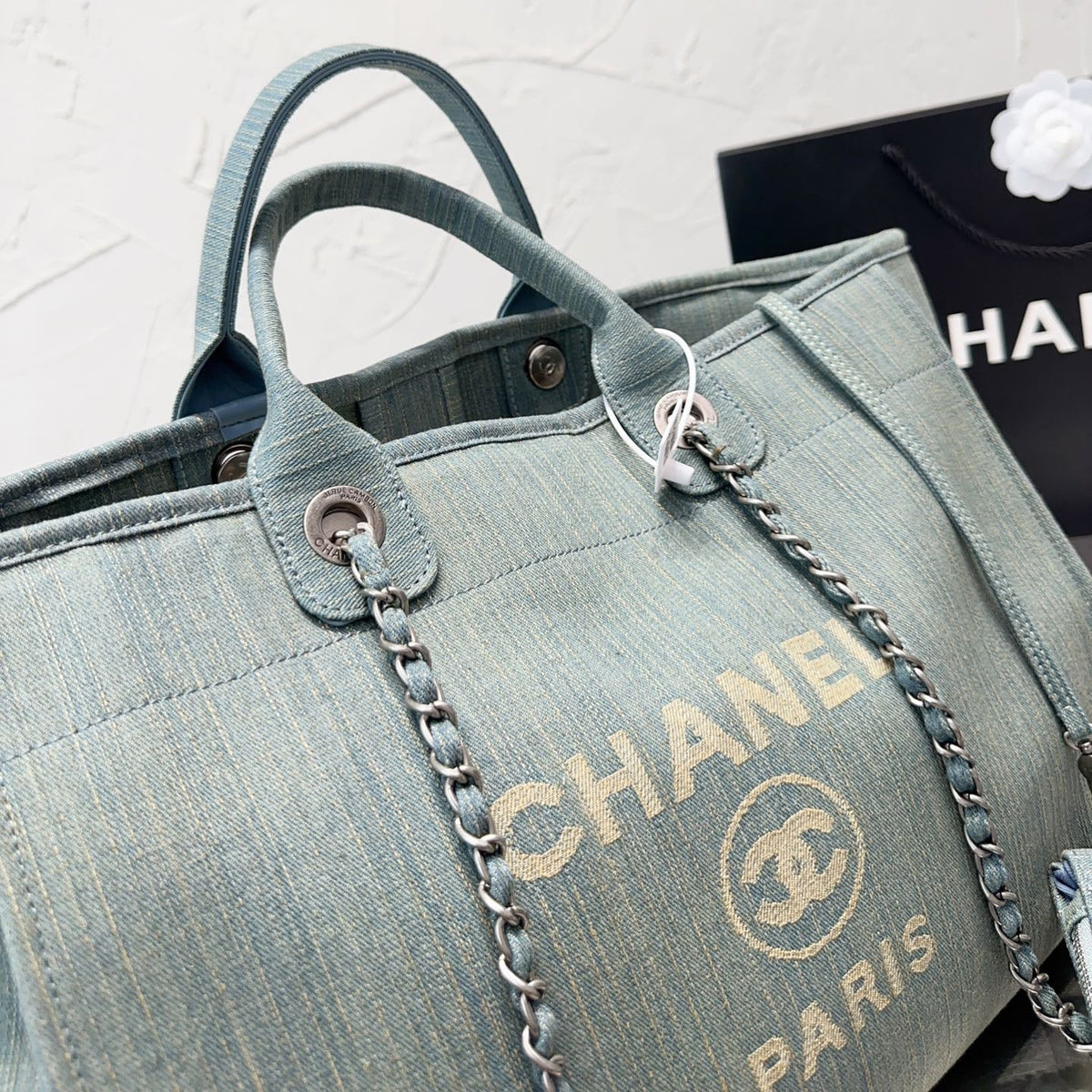 Denim-Strandtasche