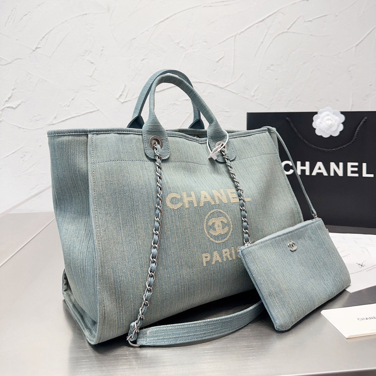 Denim-Strandtasche