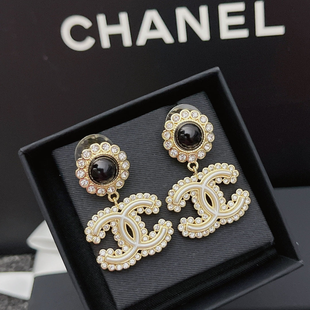 Blumen-Kristall-Diamant-Ohrringe