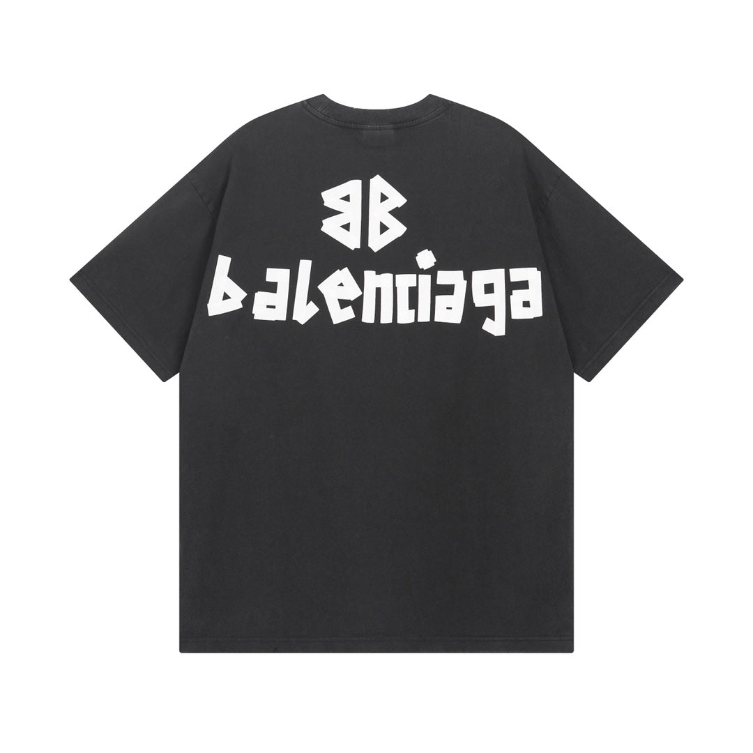Klassisches T-Shirt mit Buchstabenaufdruck