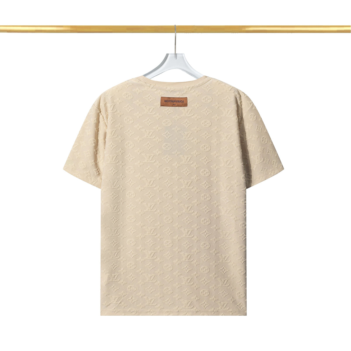 T-Shirt aus Baumwollfleece mit Schachbrettmuster