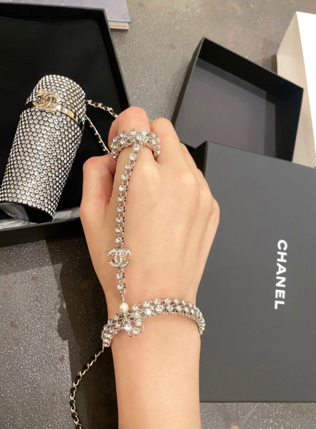 Armband Ring Siamesische Kette