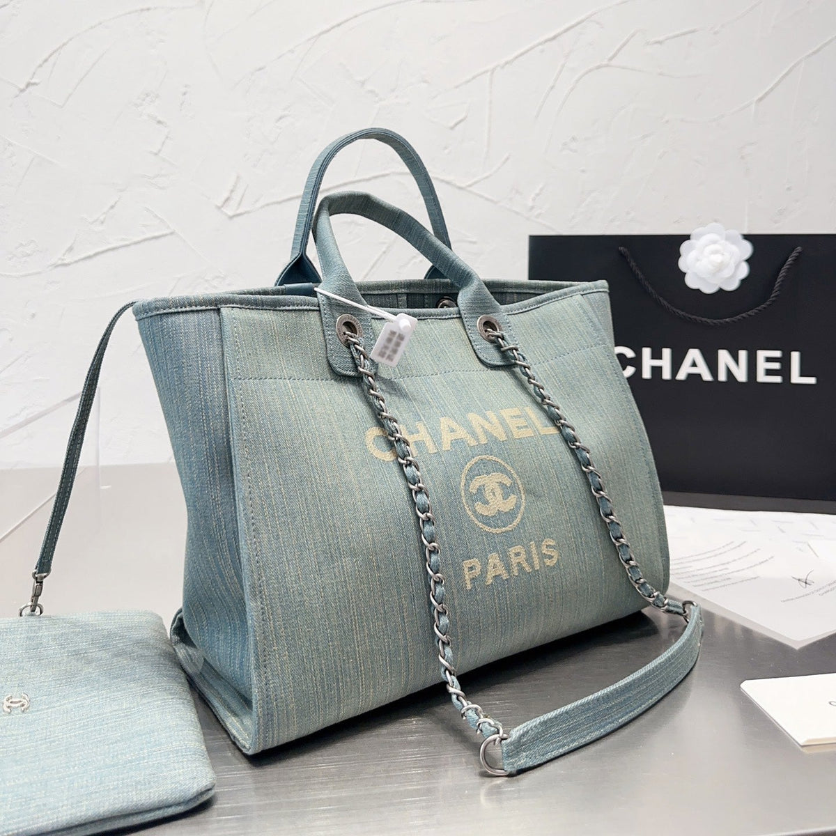 Denim-Strandtasche