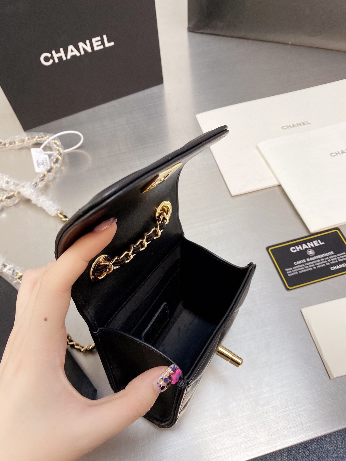 Mini-Box-Ketten-Tasche