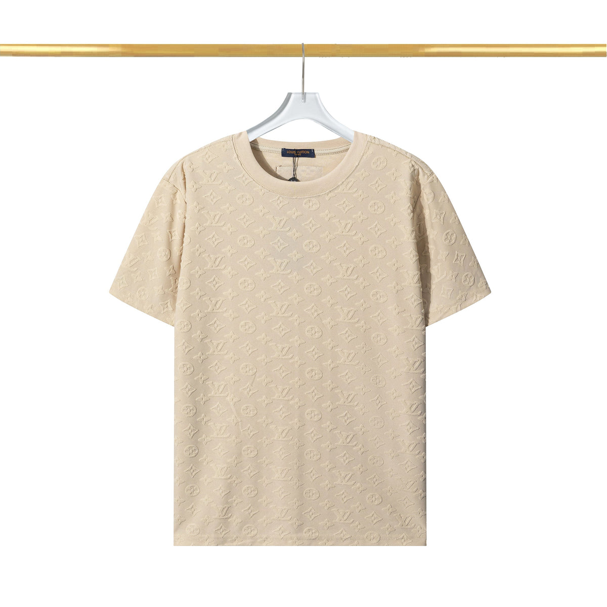 T-Shirt aus Baumwollfleece mit Schachbrettmuster
