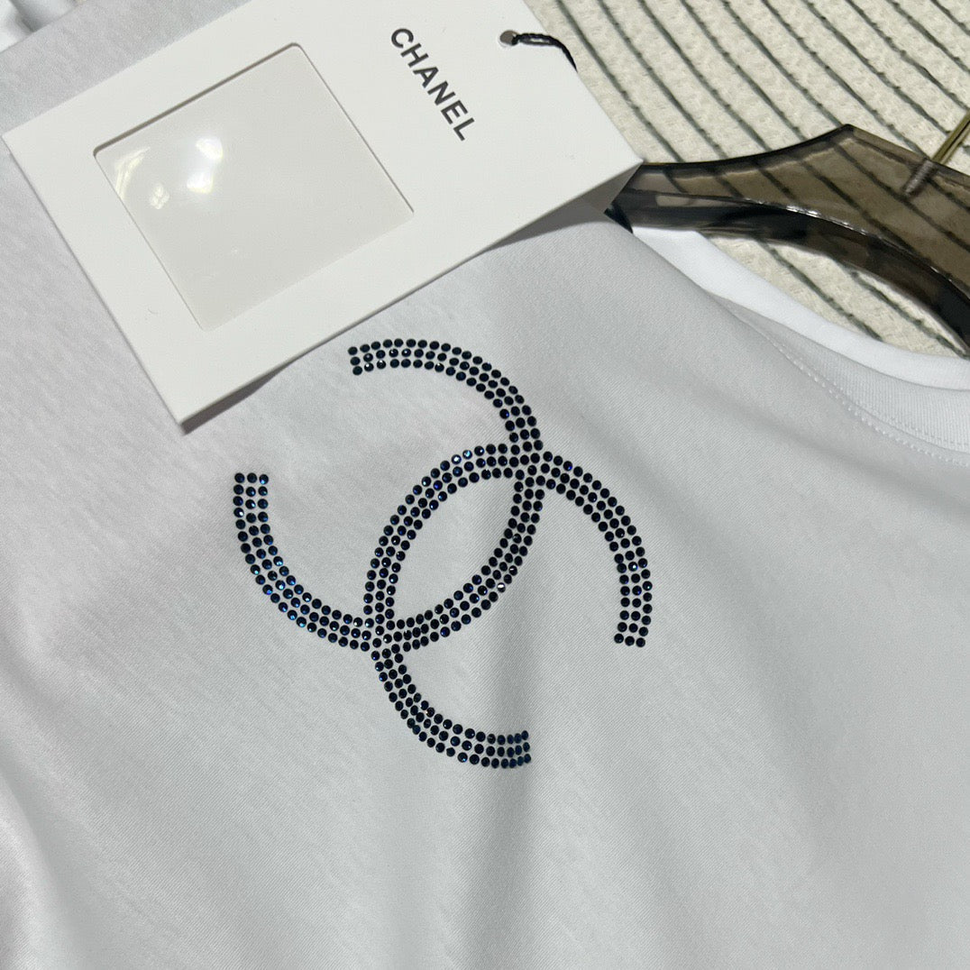 Sommer Mode Strassbesetztes T-Shirt