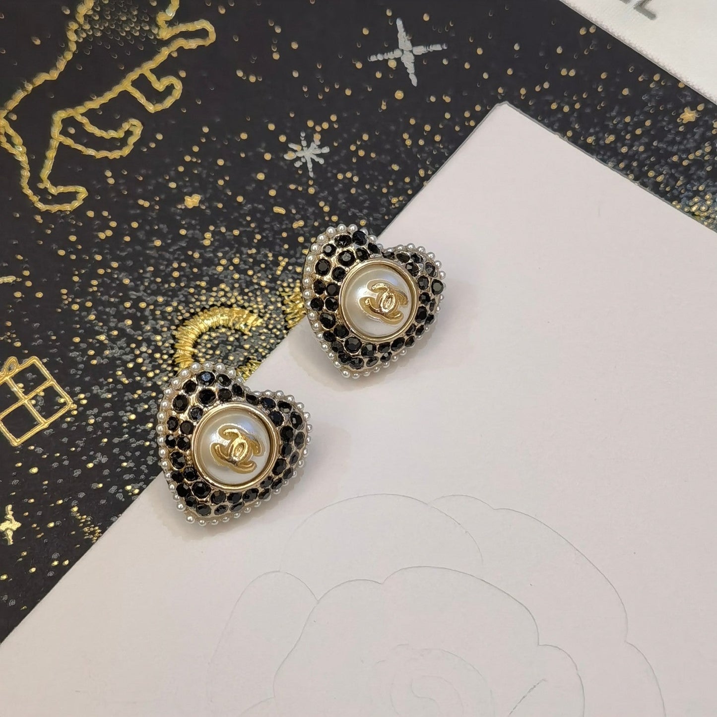 Vintage Diamant Herzohrstecker