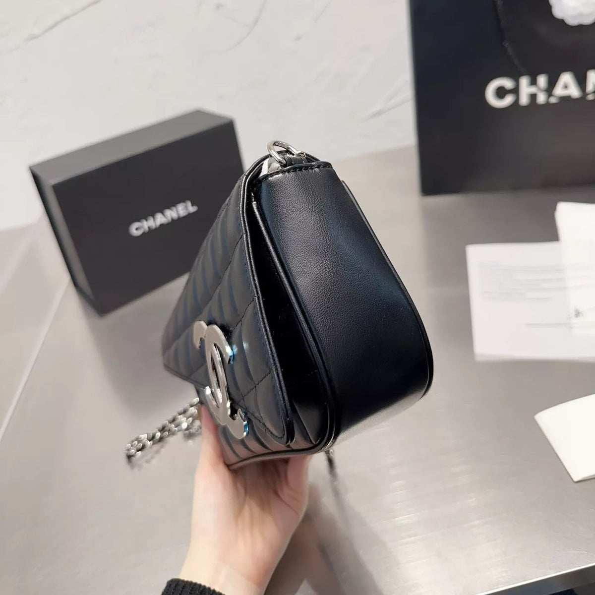 Kreative Metallkugelkette Tasche