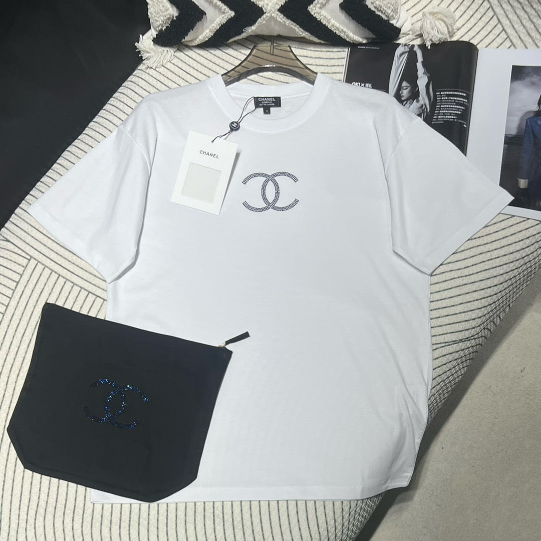 Sommer Mode Strassbesetztes T-Shirt