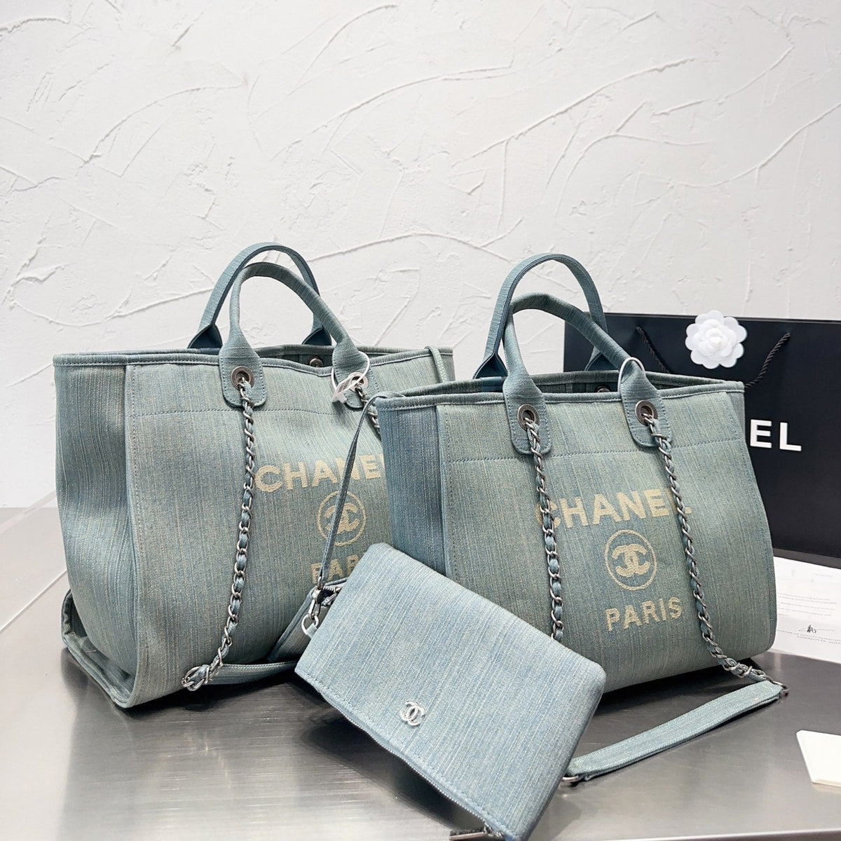 Denim-Strandtasche
