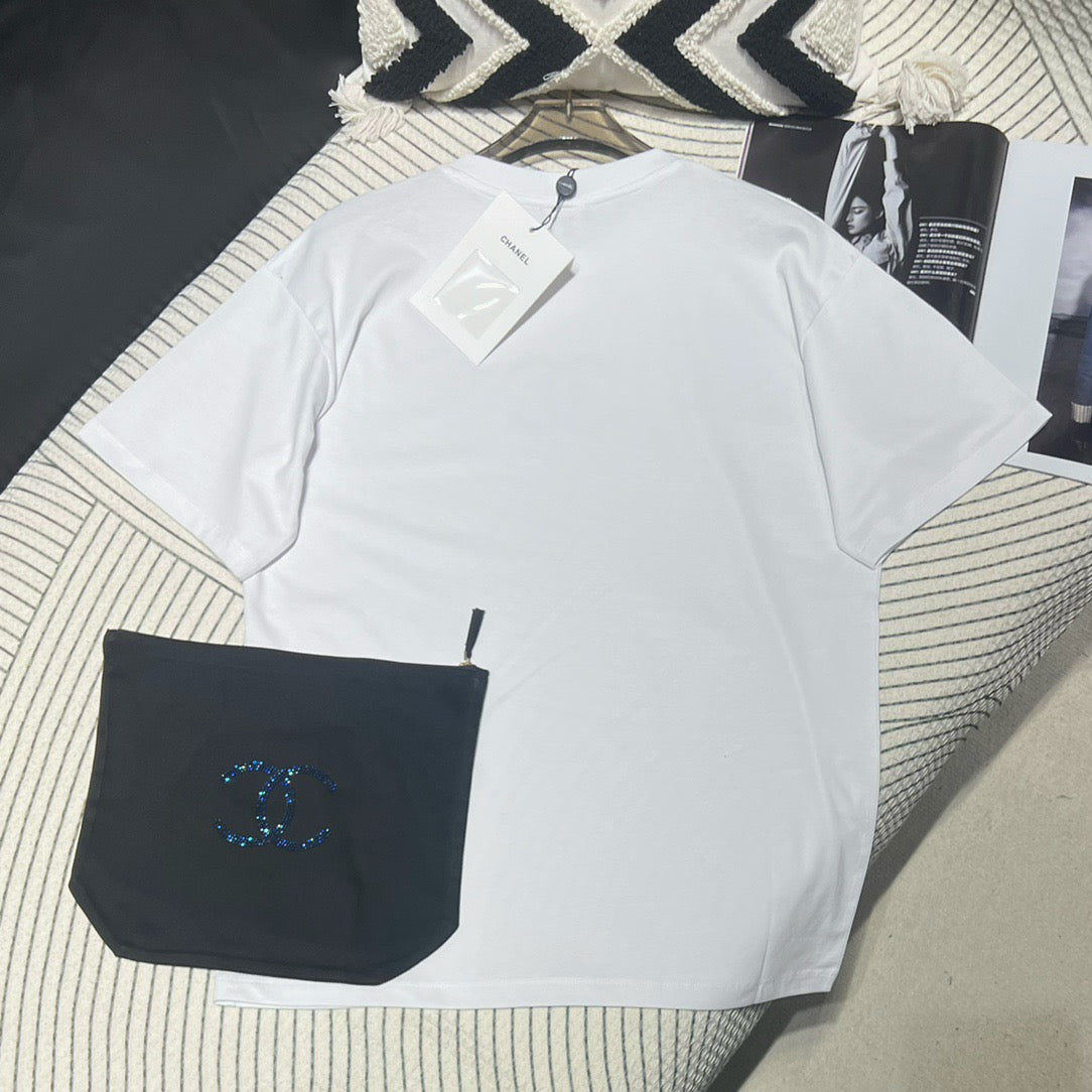 Sommer Mode Strassbesetztes T-Shirt