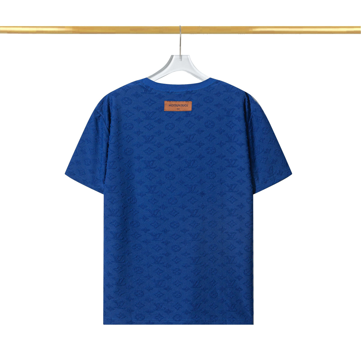 T-Shirt aus Baumwollfleece mit Schachbrettmuster