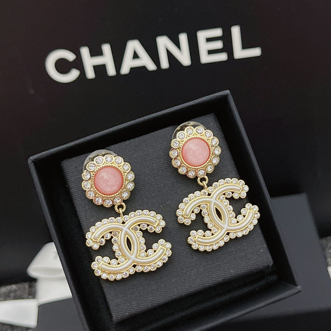 Blumen-Kristall-Diamant-Ohrringe
