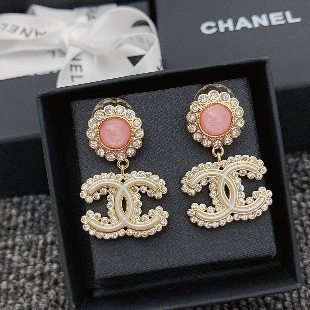 Blumen-Kristall-Diamant-Ohrringe