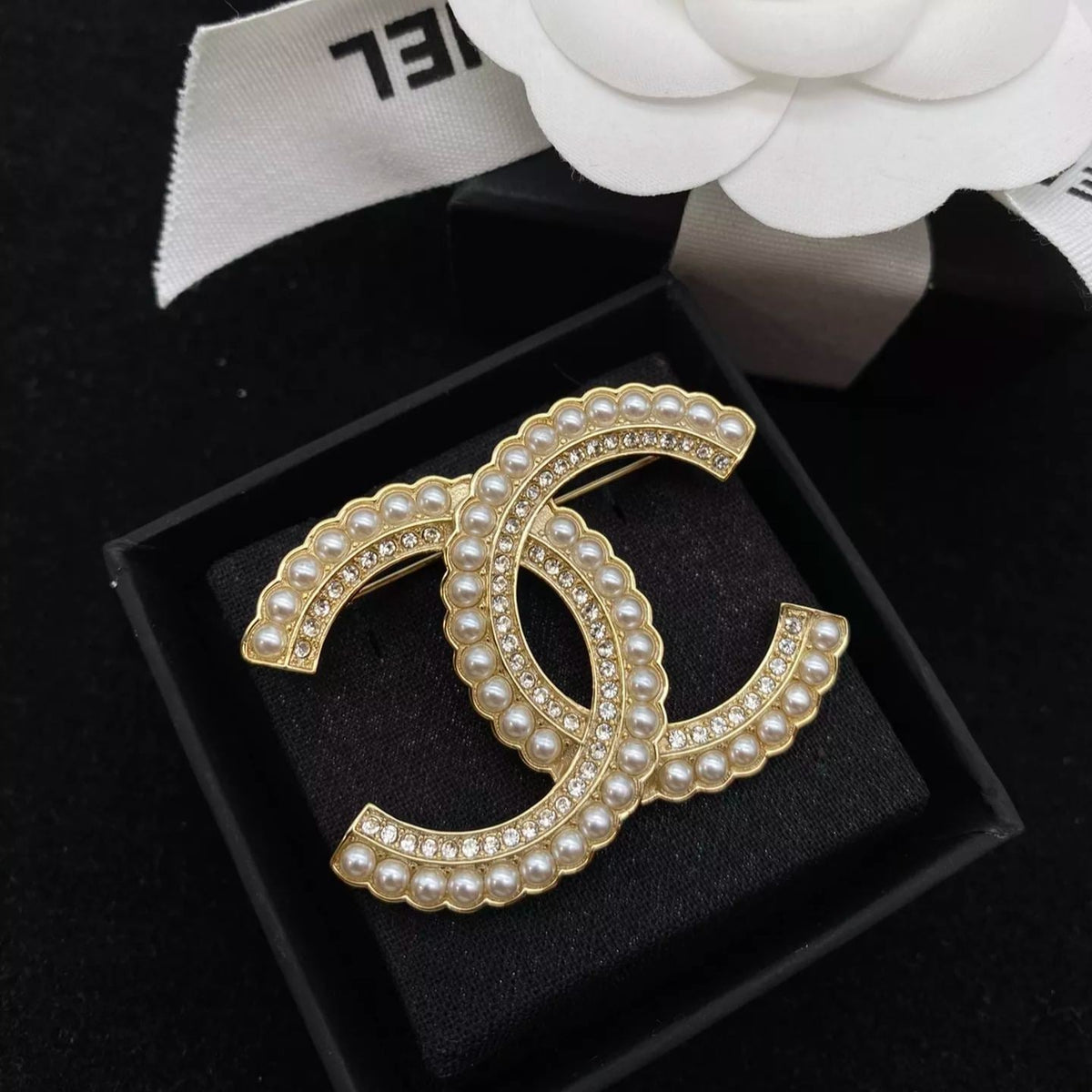 Temperament Perlen Spleiß Diamant Brosche