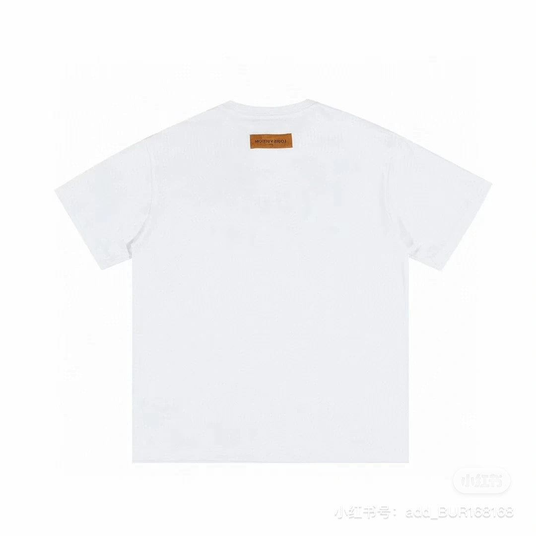Buchstaben-Print-T-Shirt