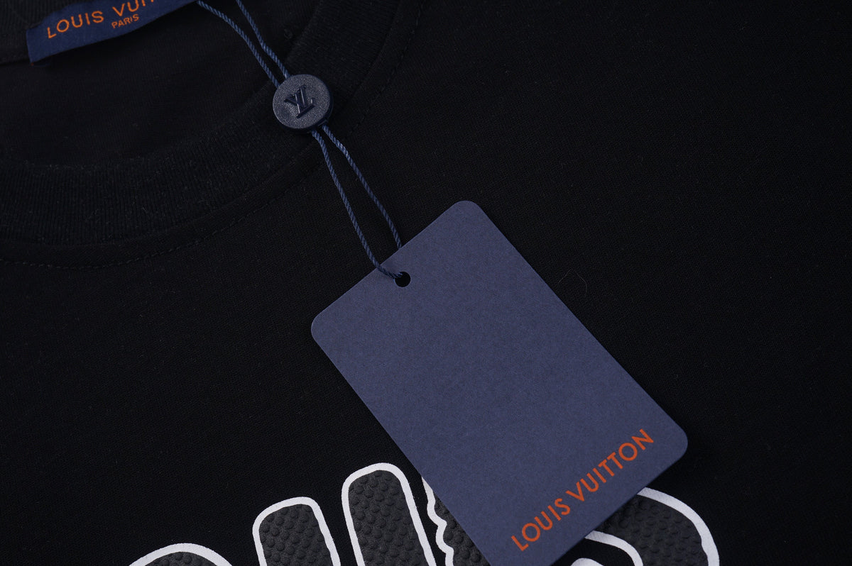 Schlichtes T-Shirt mit Buchstabenaufdruck
