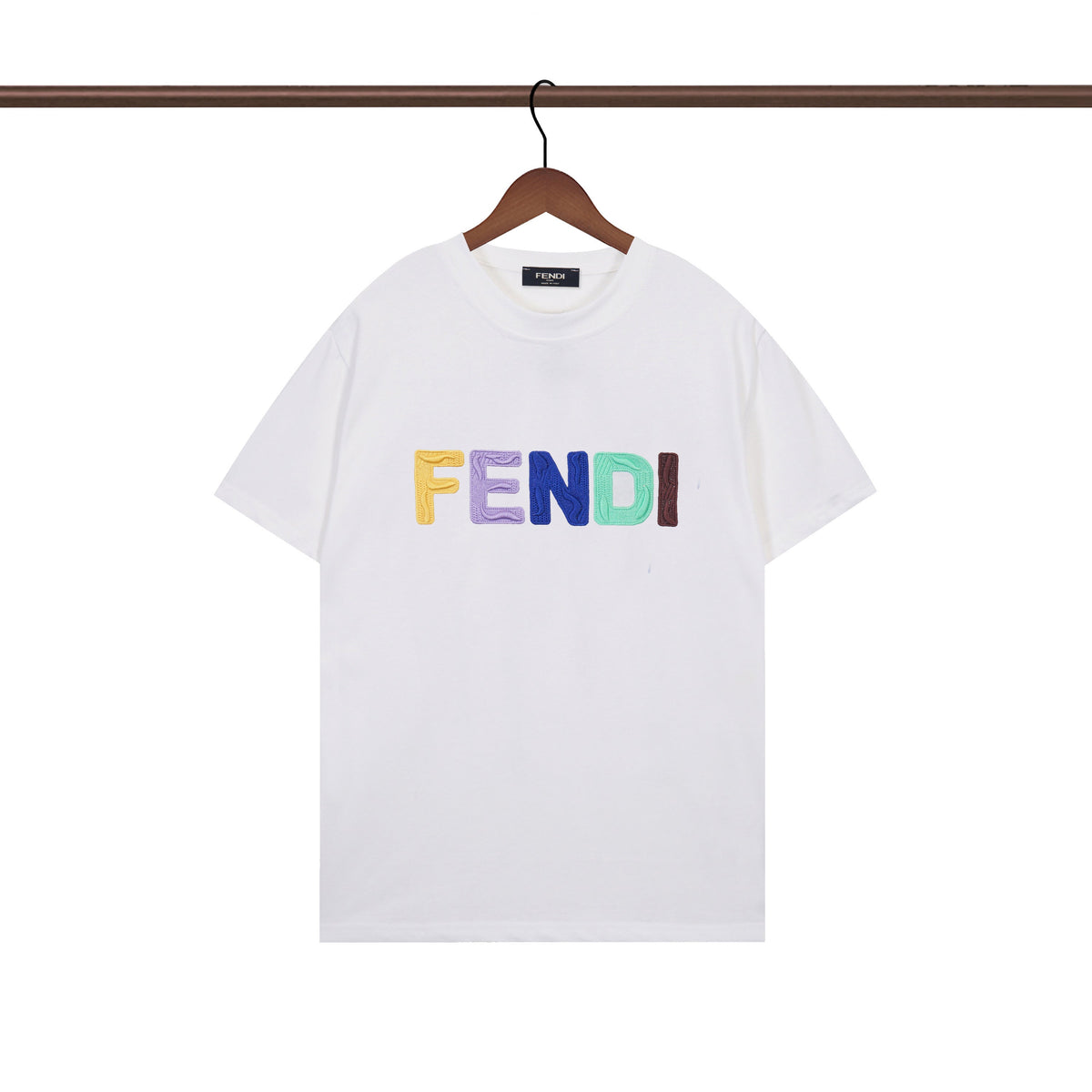 Regenbogen Buchstabe F Print T-Shirt