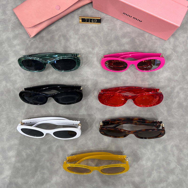Retro-trendige ovale Damen-Sonnenbrille