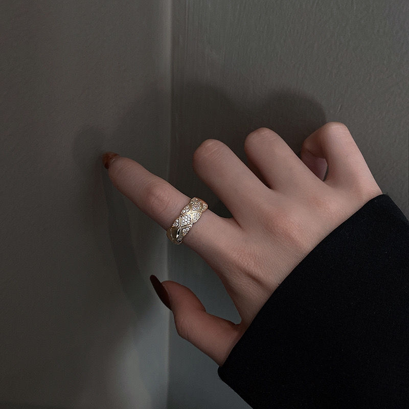 Rhombus Diamant Offener Ring