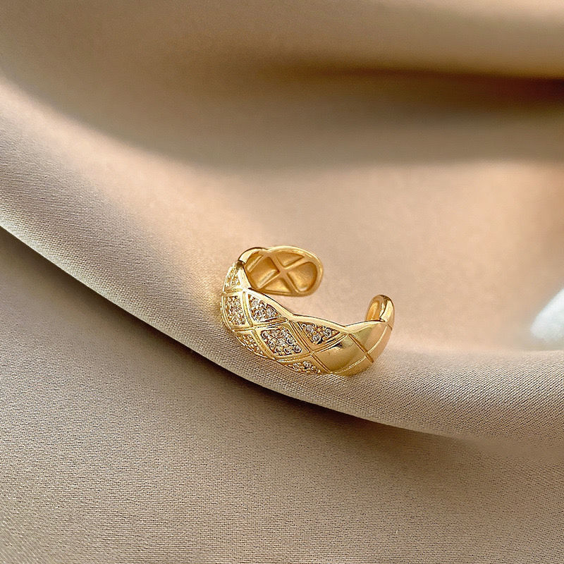 Rhombus Diamant Offener Ring