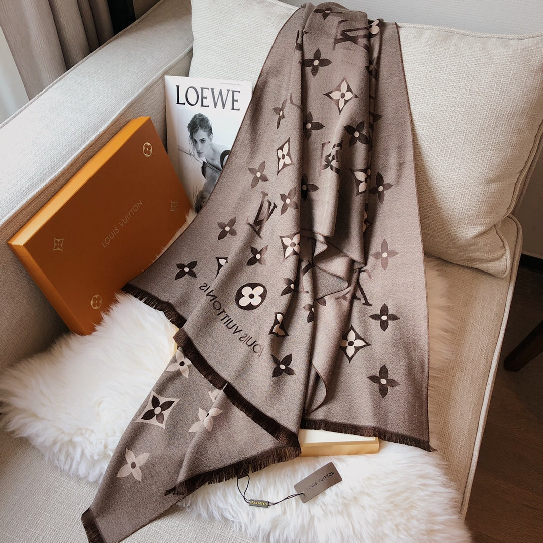 L Premium Tencel Baumwoll Jacquard Schal