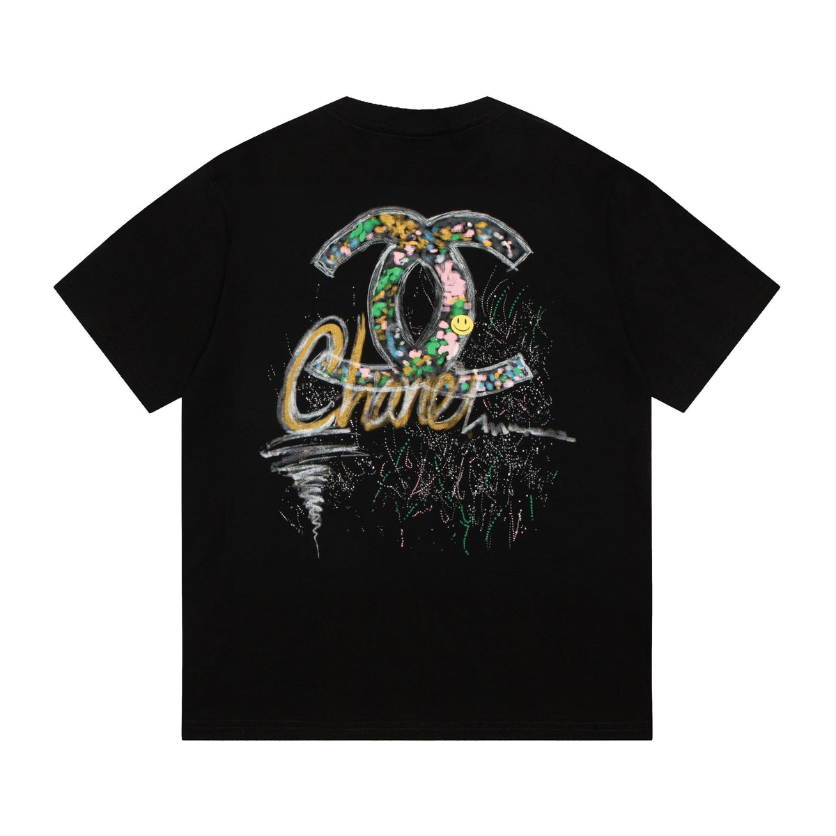 Handbemaltes, sprühbemaltes T-Shirt