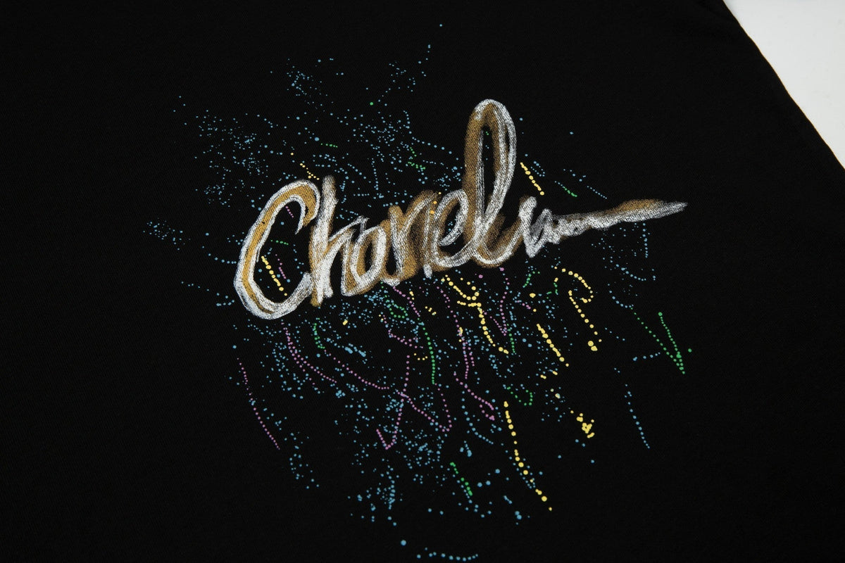Handbemaltes, sprühbemaltes T-Shirt