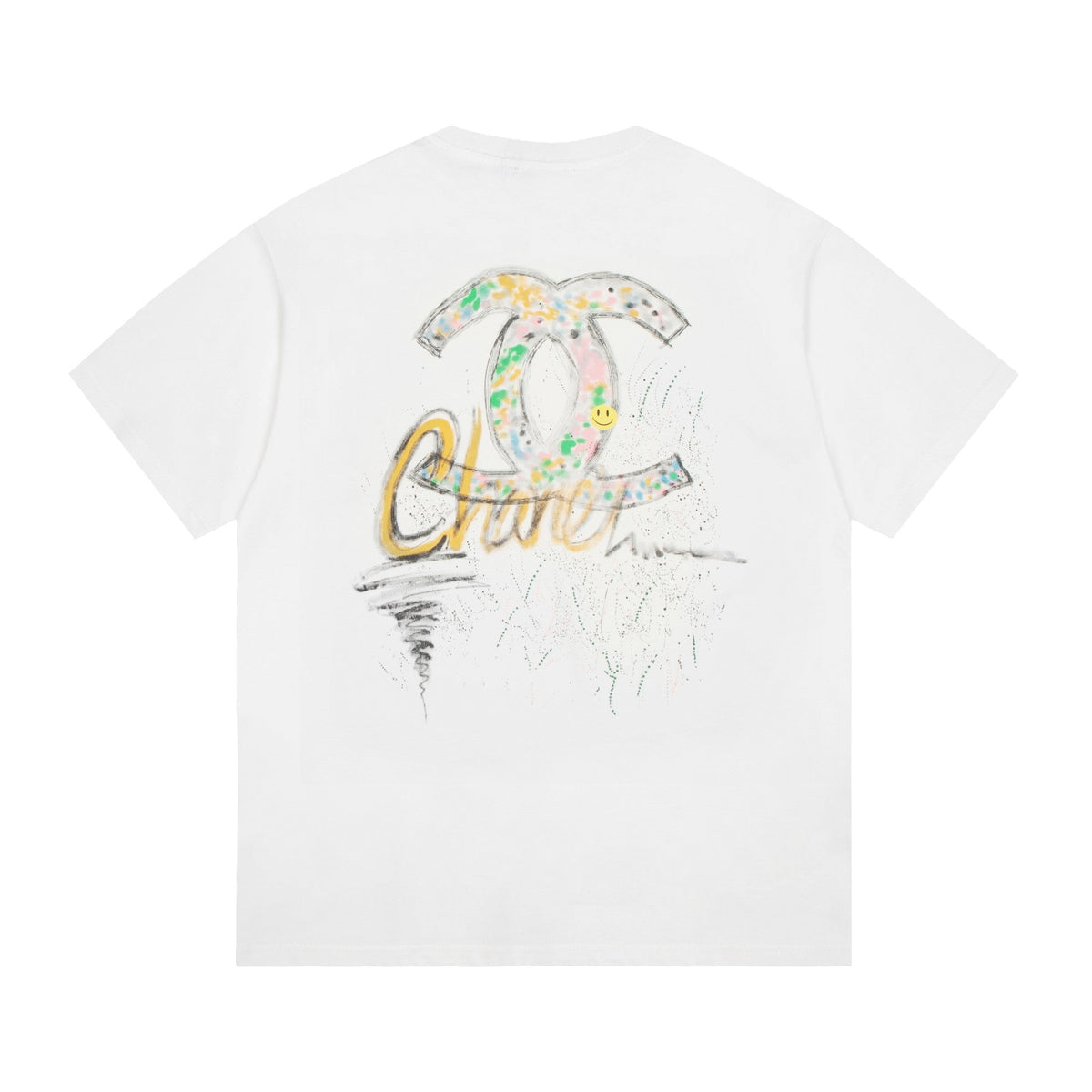 Handbemaltes, sprühbemaltes T-Shirt