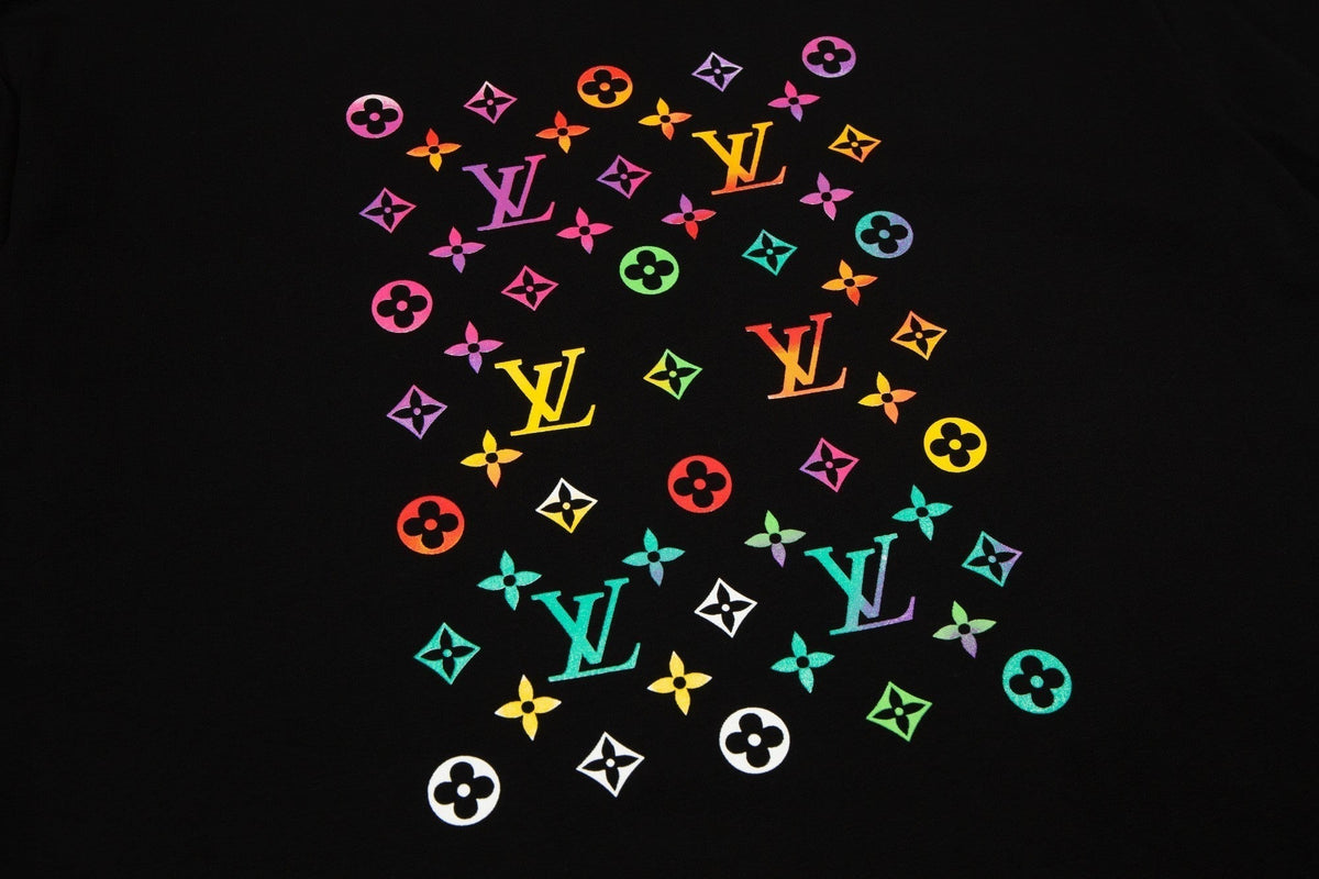 Regenbogen-Print-T-Shirt