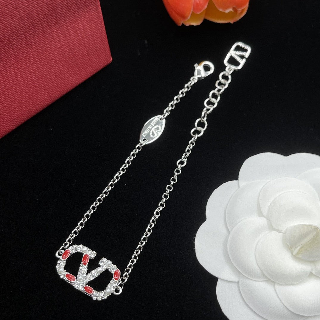 Vintage-Schmuckset aus Silber mit Diamant-Logo