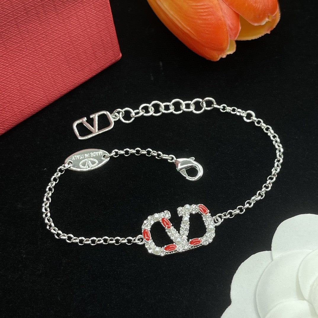 Vintage-Schmuckset aus Silber mit Diamant-Logo
