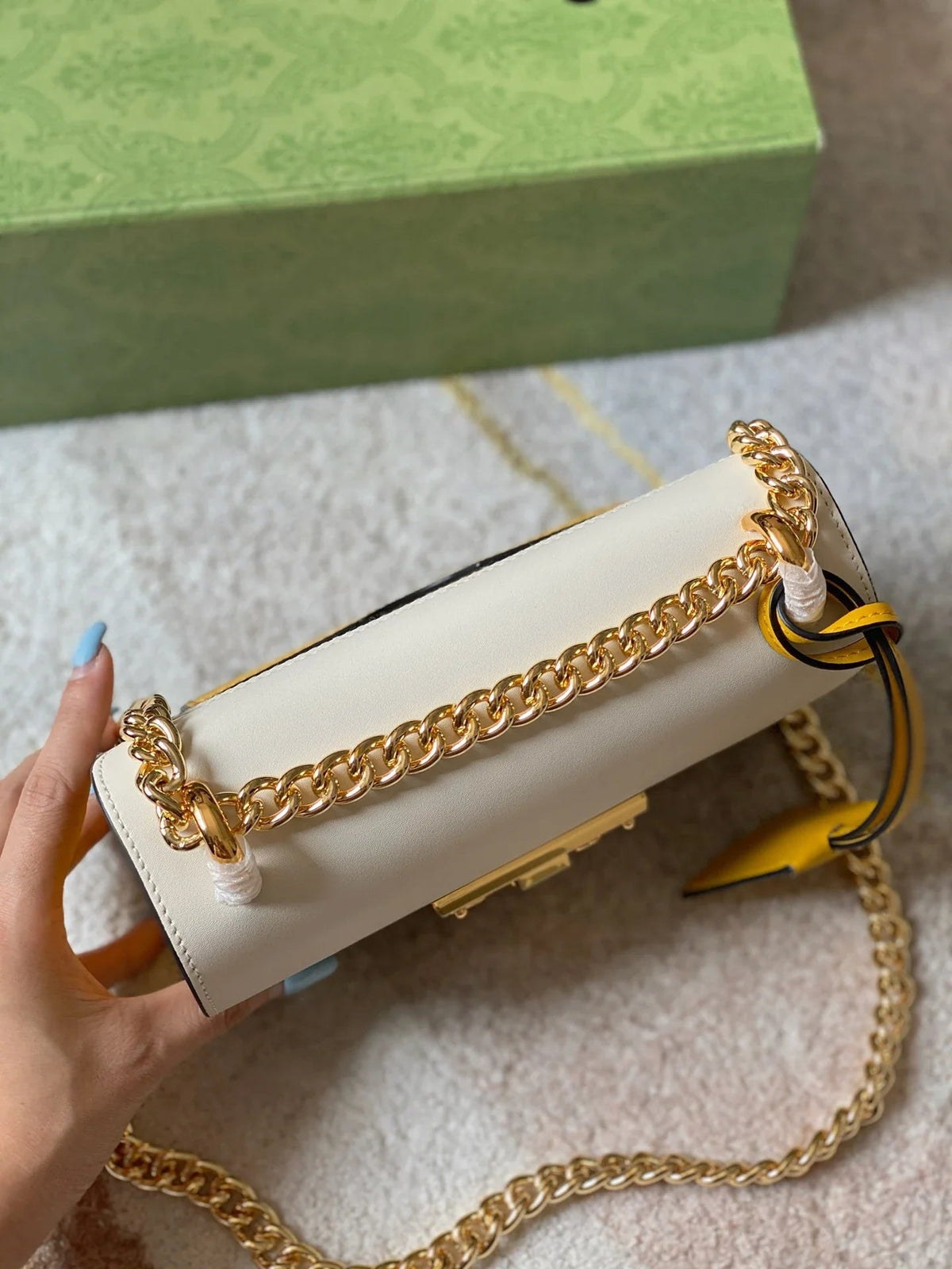 Padlock small shoulder bag