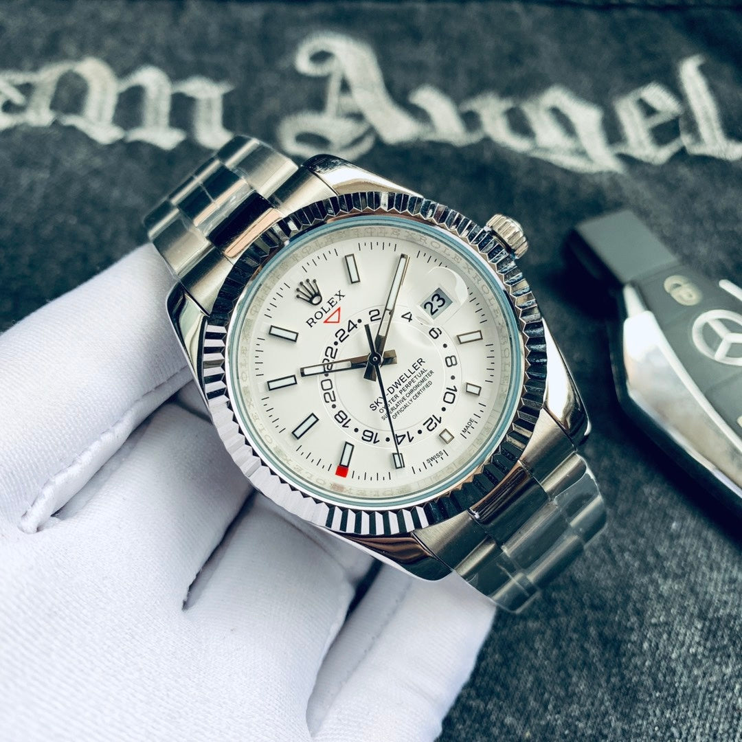 Premium Stainless Steel Mechanical Watch 9 Color Options Classic Luxury Style