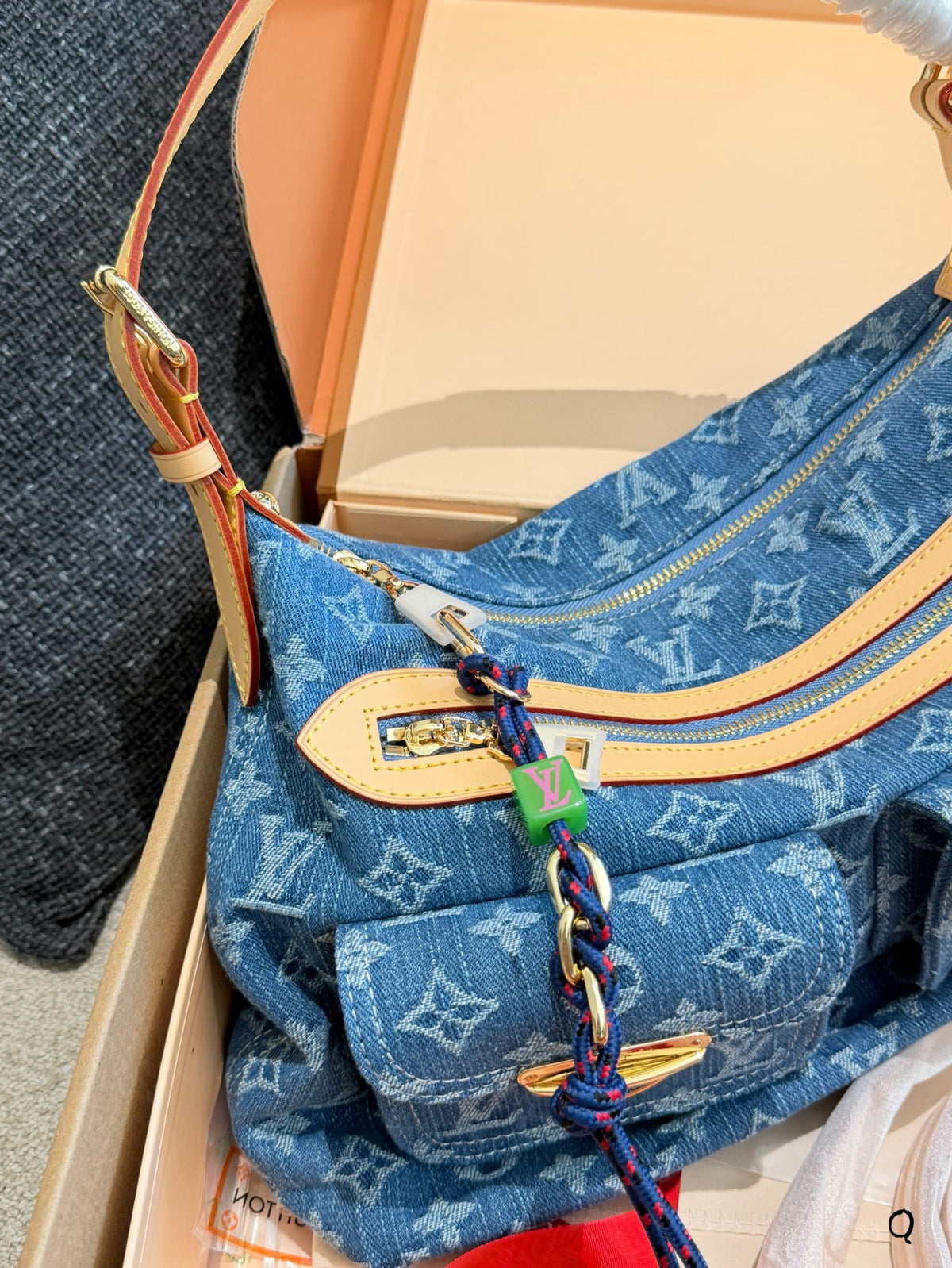 Vintage Denim Baggy Shoulder Bag đź’™