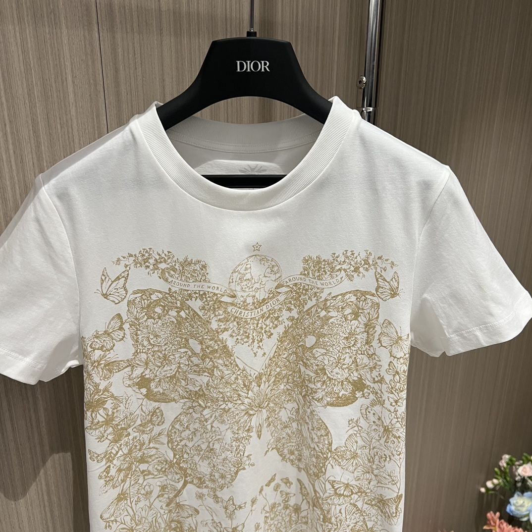 Butterfly Around the World Damen T-Shirt mit Motiv