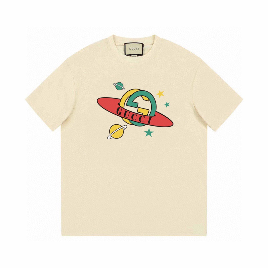 T-Shirt mit Cartoon-Mond-Print