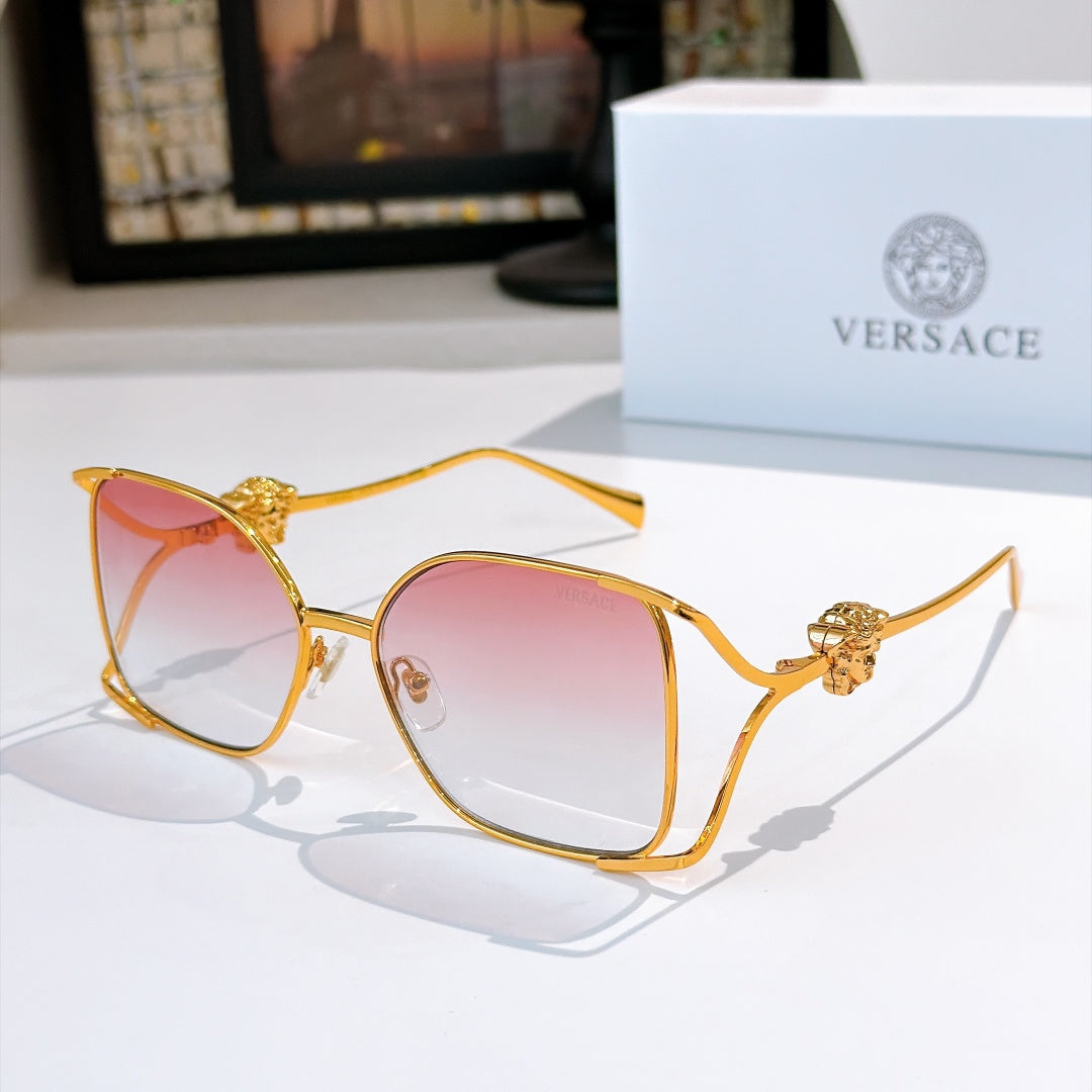 6 Color Hollow Square Metal Sunglasses - VE1874