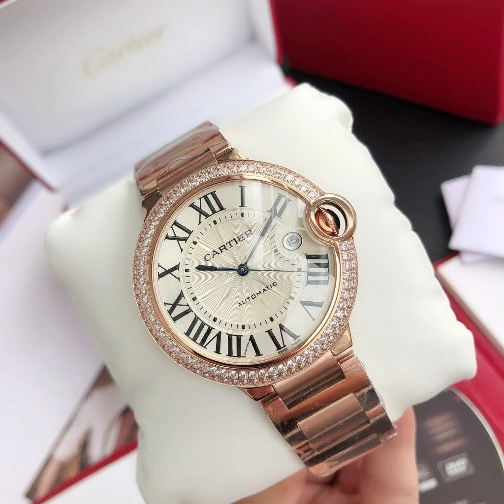 Premium Stainless Steel Mechanical Watch 12 Style Options Roman Numeral Design Classic Luxury Look