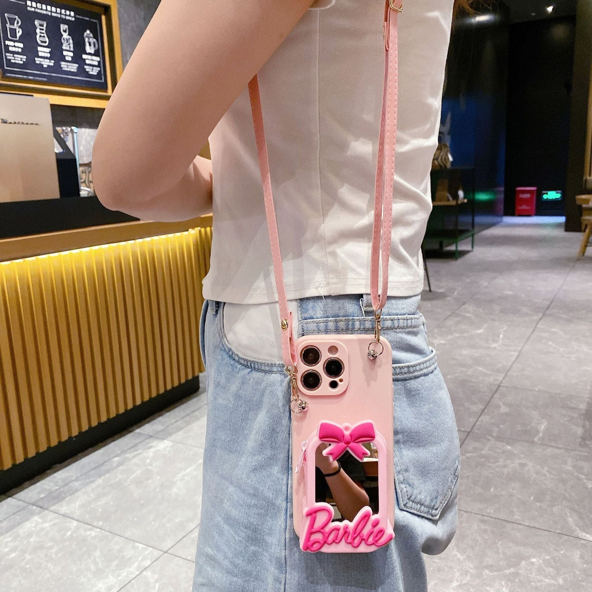 Crossbody-Spiegelmünzbörsen-Etui