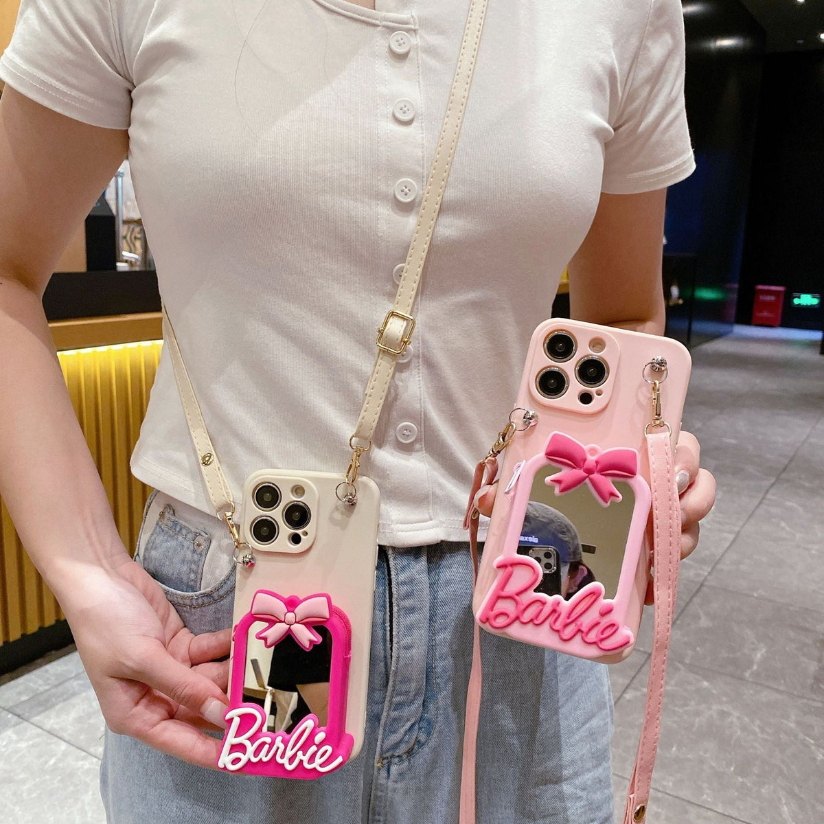 Crossbody-Spiegelmünzbörsen-Etui