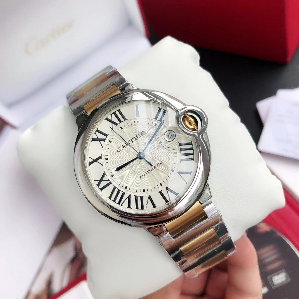 Premium Stainless Steel Mechanical Watch 12 Style Options Roman Numeral Design Classic Luxury Look