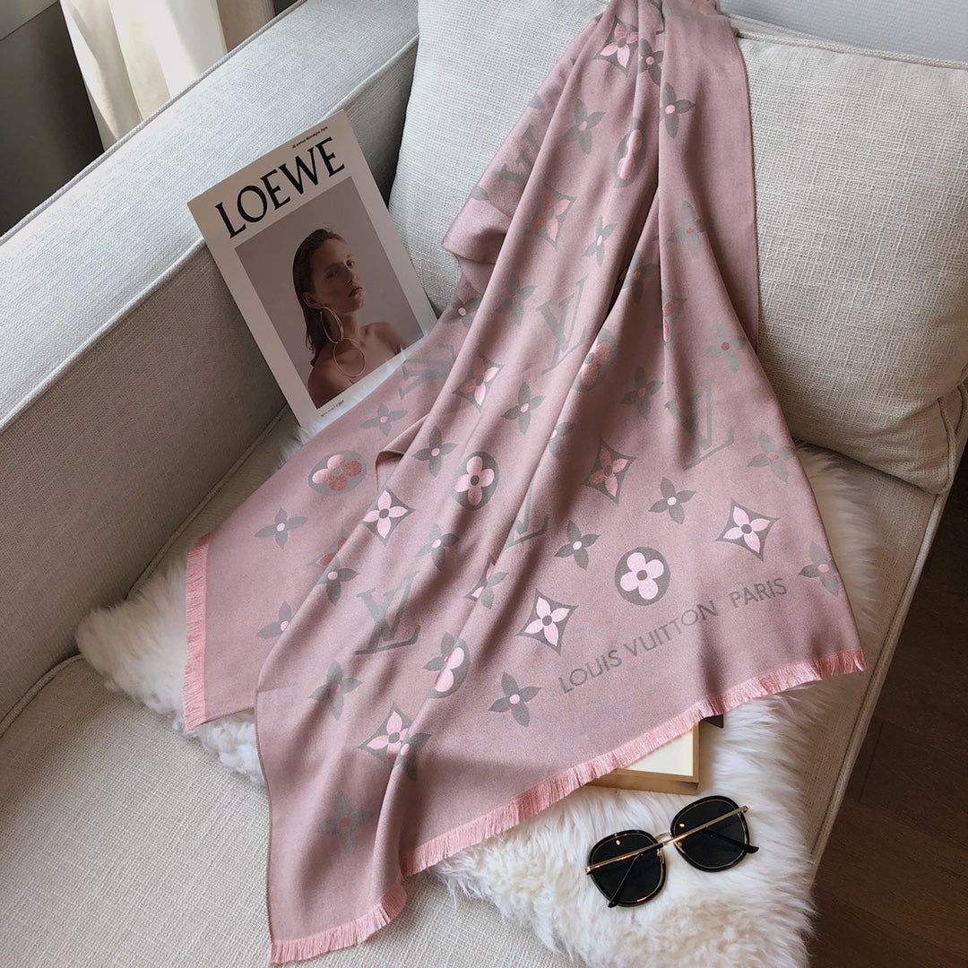 L Premium Tencel Baumwoll Jacquard Schal