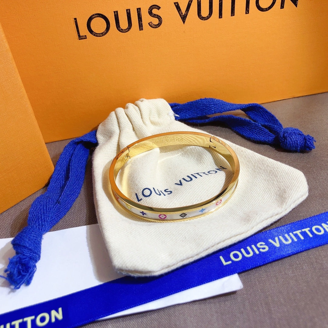 Buntes Blumen-Armband aus Titanstahl