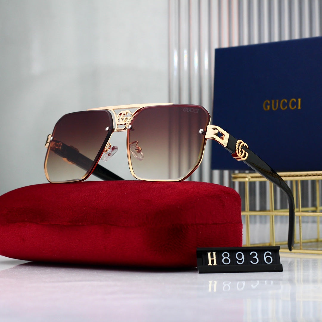 Fashion-Metall-Logo-Polygon-Sonnenbrille
