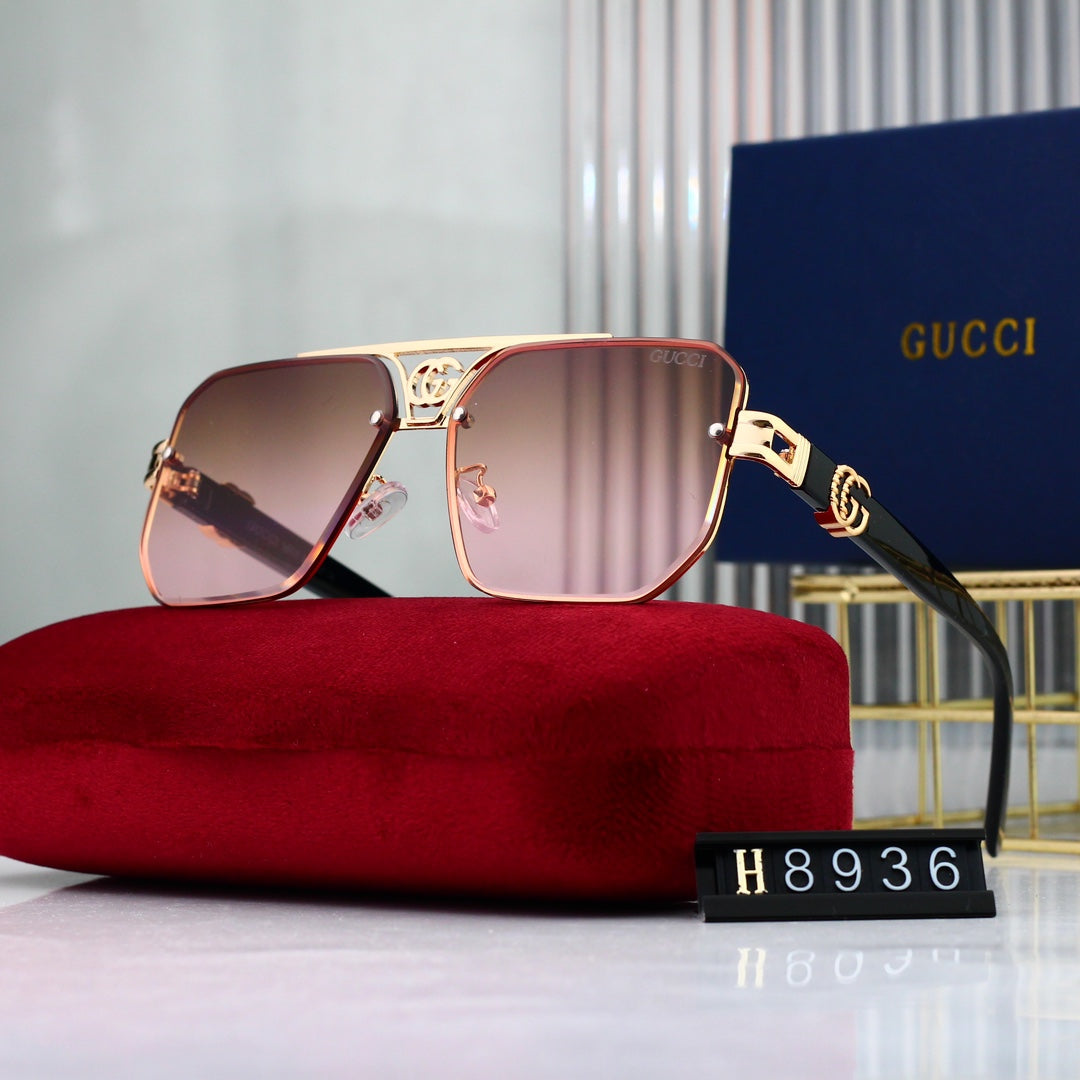 Fashion-Metall-Logo-Polygon-Sonnenbrille