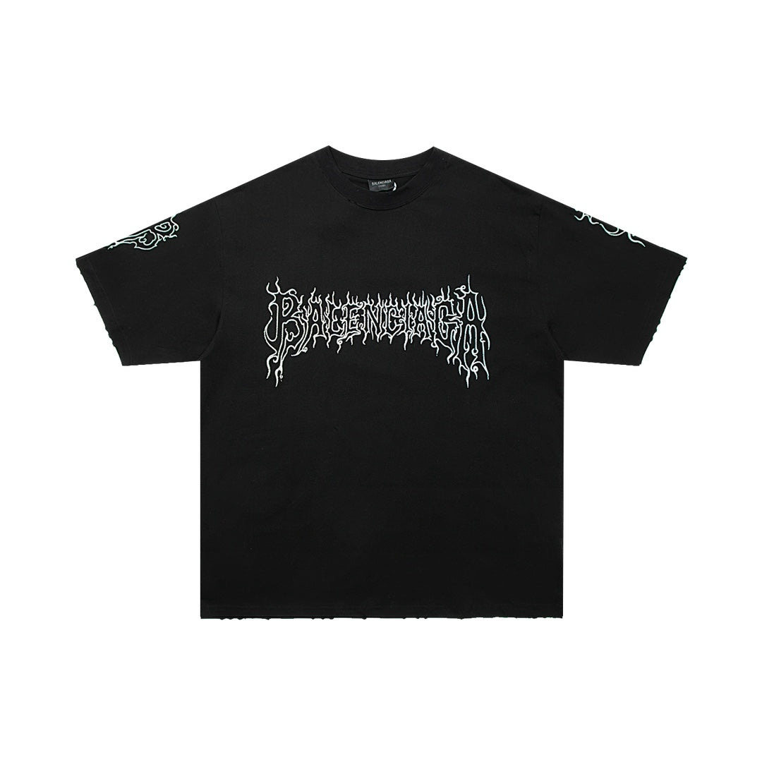 Darkwave T-Shirt Oversized in Gelb/Rot (Sommer bevorzugt)