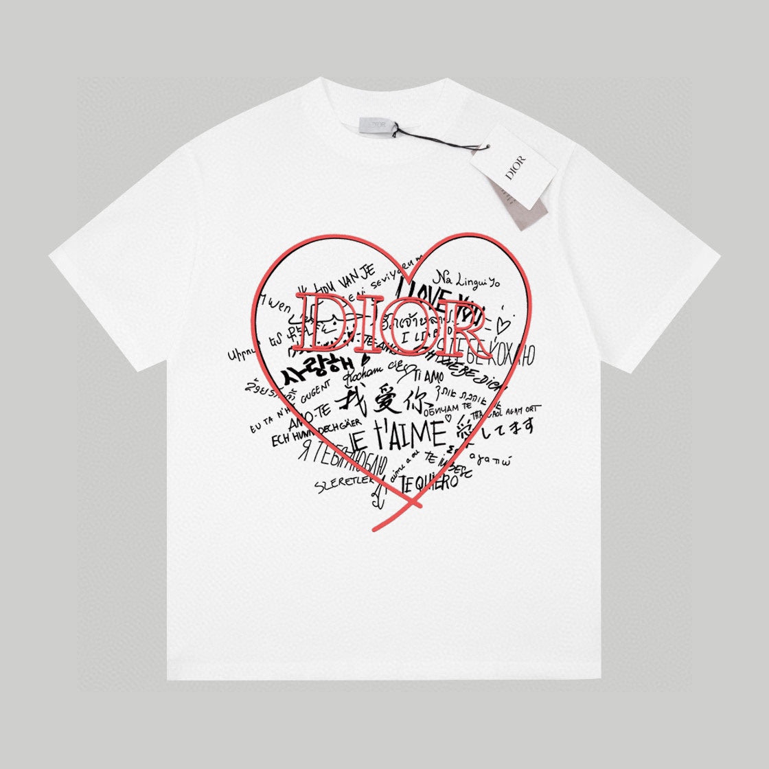 Herz Ich Liebe Dich Bedrucktes T-Shirt