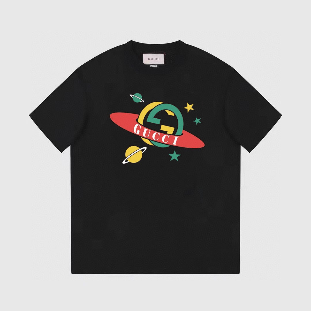 T-Shirt mit Cartoon-Mond-Print
