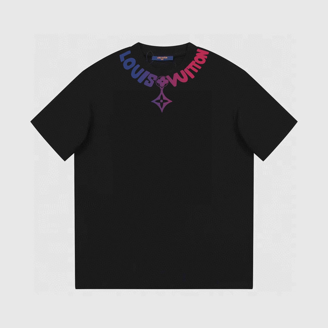 T-Shirt mit Logo-Print am Ausschnitt